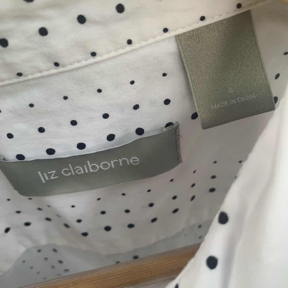 Liz Claiborne Polka Dot Button-Down - Picture 3 of 4